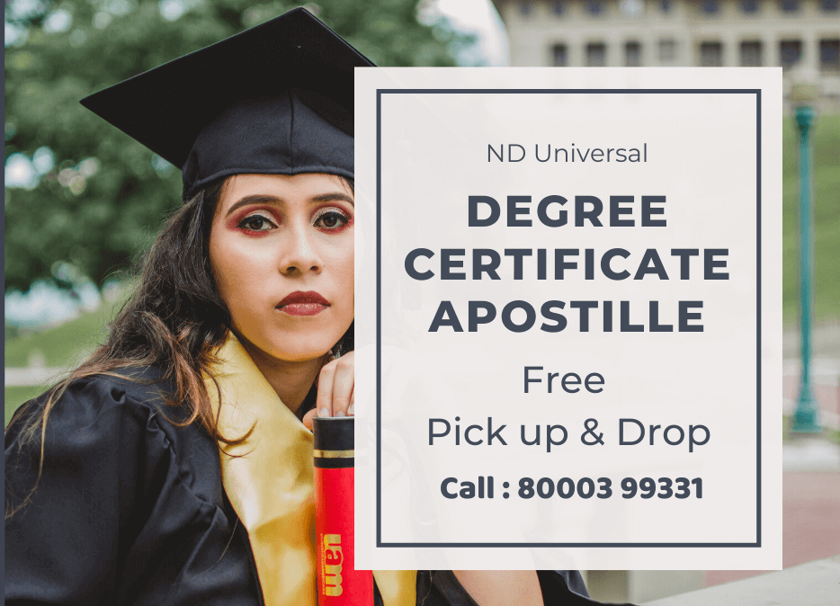 Degree Certificate Apostille Free PickUp Drop 5 7 Days